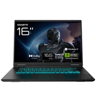GIGABYTE Laptop Gaming A16 3VH / AMD Ryzen 7 7735HS, 16", FHD 165 Hz, 16 GB RAM, 1 TB SSD, NVIDIA GeForce RTX 5060, Windows 11, crni